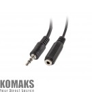 Cable LANBERG adapter jack stereo (M) -> jack stereo (F) X2 10cm