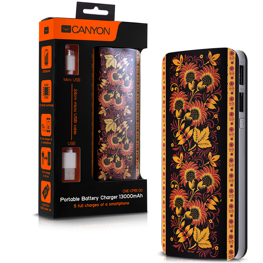 Canyon повер. Повер банк Canyon 13000. Canyon 13000mah, Хохлома (CNE-cpb130) Black. Canyon CNE-cpb130dg 13000mah повербанк. Повер банк Canyon 10000.