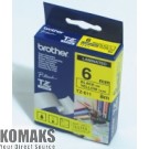 Consumable for printers BROTHER TZ-611 Tape Black on Yellow, Laminated, 6mm - Eco