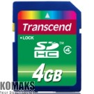 Memory card TRANSCEND SDHC (Class 4) 4096 MB