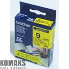 Consumable for printers BROTHER TZ-621 Tape Black on Yellow, Laminated, 9mm Eco