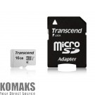 Memory card TRANSCEND 16GB UHS-I U1 microSD with Adapter