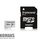 Memory card TRANSCEND 64GB UHS-I U1 microSD with Adapter