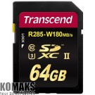 Memory card TRANSCEND 64GB SDXC Class3 UHS-II
