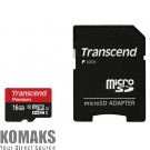 Карта памет Transcend 16GB micro SDHC UHS-I Premium (with adapter, Class 10)