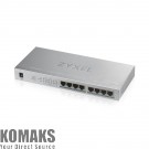 Мрежов суич ZyXEL GS1008-HP, 8 Port Gigabit PoE+ unmanaged desktop Switch, 8 x PoE, 60 Watt