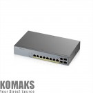 Мрежов суич ZyXEL GS1350-12HP, 12 Port managed CCTV PoE switch, long range, 130W