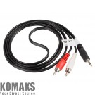 Cable LANBERG mini jack 3.5mm (M) 3 pin -> 2X RCA (chinch) (M) cable 1.5m