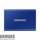 Външен SSD Samsung Portable SSD T7 1TB, USB 3.2, Read 1050 MB/s Write 1000 MB/s, Indigo Blue