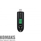 USB Флаш памет Transcend 256GB, USB3.2, Pen Drive, Type-C, Capless, Black