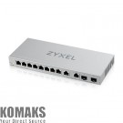 Network switch ZyXEL XGS1210-12 v2, 12-Port Gigabit webmanaged Switch with 8 port 1G + 2-Port 2.5G + 2-Port SFP+