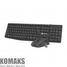 Keyboard Natec Set 2 in 1 Keyboard Black Squid + Mouse Wireless US Layout