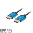 Кабел Lanberg HDMI M/M V2.0 4K cable 1m, slim, black