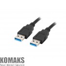 Кабел Lanberg USB-A (M) -> USB-A (M) 3.0 cable 0.5m, black