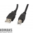 Cable Lanberg USB-A (M) -> USB-B (M) 2.0 ferrite cable 1m, black