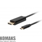 Cable Lanberg USB-C (M) -> Displayport(M) 1.2 4K 60hz cable 3m, black