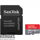 Карта памет SanDisk High Endurance microSDXC 128GB + SD Adapter - for dash cams & home monitoring, ...