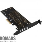 Контролер AXAGON PCEM2-D PCI-E 3.0 4x - DUAL M.2 SSD (NVMe + SATA), dual voltage, up to 110mm SSD