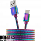Cable CANYON USB-C Cable, 1.2 m, Rainbow
