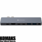 Хъб USB CANYON DS-8 Multiport Docking Station with 8 port, 1*Type C PD100W+2*Type C data+2*HDMI+2*...