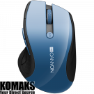 Мишка CANYON 2.4Ghz wireless mouse, optical tracking - blue LED, 6 buttons, DPI 1000/1200/1600, Blue...