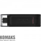 USB flash memory KINGSTON 128 GB, USB 3.2 Gen 1, 5 Gbps, Black