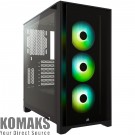Case for computer CORSAIR iCUE 4000X RGB Tempered Glass Mid-Tower ATX Case — Black