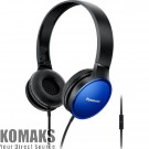 Headset PANASONIC headphones with earbuds, microphone, blue 