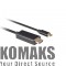 Кабел Lanberg USB-C (M) -> HDMI(M) 2.0 4K 60hz cable 0.5m, black