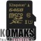 Memory card KINGSTON Digital 64GB adapter, MicroSDXC, Class 10