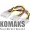 Power cable AKYGA Molex/2x Molex 15cm