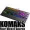 EVGA Z15 RGB Gaming Keyboard, RGB Backlit LED, Hot Swappable Mechanical Kailh ...