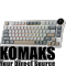 Gaming keyboard ROYAL KLUDGE RK N80 Pearly Dawn Gaming Keyboard Red switch