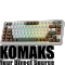 Gaming keyboard ROYAL KLUDGE RK L75 Palm Green Gaming Keyboard Cream switch