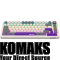 Gaming keyboard Wired mechanical gaming keyboard Advanced, 82 keys, linear Lorgar Toxic Purple ...