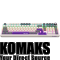 Gaming keyboard Wired mechanical gaming keyboard Advanced, 101 keys, linear Lorgar Toxic Purple...