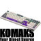 Gaming keyboard Wired mechanical gaming keyboard Advanced, 101 keys, linear Lorgar Toxic Purple...