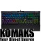 Keyboard CORSAIR K70 RGB MK.2, Black, RGB LED, Cherry MX Red 