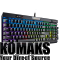 Keyboard CORSAIR K70 RGB MK.2, Black, RGB LED, Cherry MX Red 